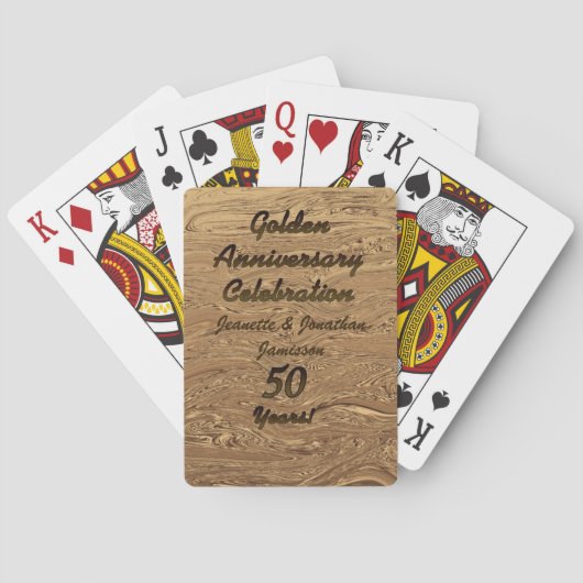 Golden Jubileum Celebration Cards Large Pokerkaarten (Achterkant)