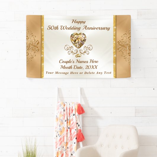 Golden Jubileum Decorations, 50e Jubileum Spandoek (Insitu)