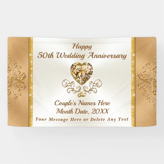 Golden Jubileum Decorations, 50e Jubileum Spandoek (Horizontaal)