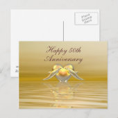Golden Jubileum Dolphins en Heart Briefkaart (Voorkant / Achterkant)