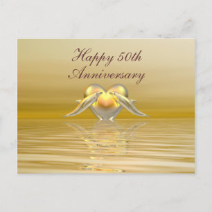 Golden Jubileum Dolphins en Heart Briefkaart