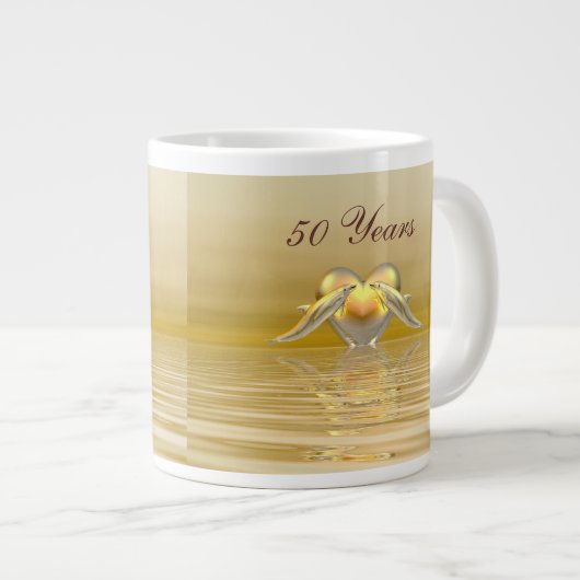 Golden Jubileum Dolphins en Heart Grote Koffiekop (Voorkant rechts)