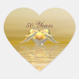 Golden Jubileum Dolphins en Heart Hart Sticker