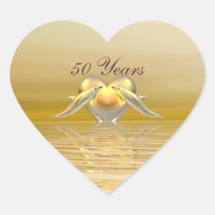 Golden Jubileum Dolphins en Heart Hart Sticker