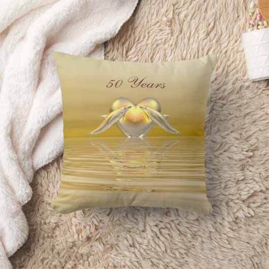 Golden Jubileum Dolphins en Heart Kussen (Deken)