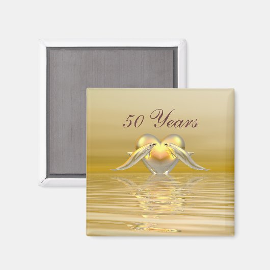 Golden Jubileum Dolphins en Heart Magneet (Voorkant / Achterkant)