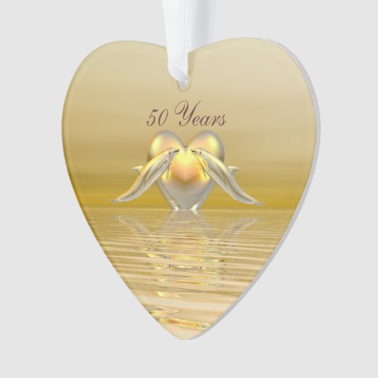 Golden Jubileum Dolphins en Heart Ornament (voorkant)