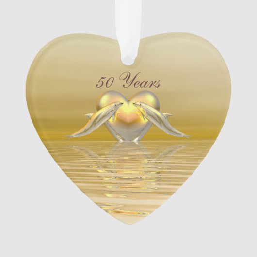 Golden Jubileum Dolphins en Heart Ornament (voorkant)