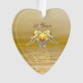 Golden Jubileum Dolphins en Heart Ornament (voorkant)