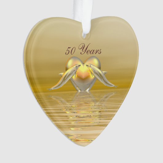Golden Jubileum Dolphins en Heart Ornament (voorkant)