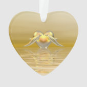 Golden Jubileum Dolphins en Heart Ornament (achterkant)