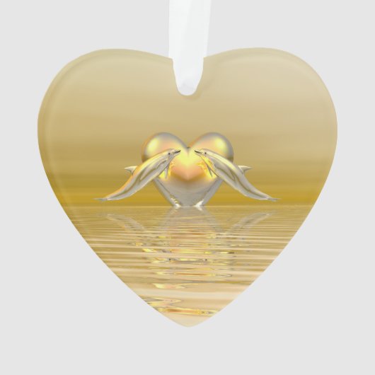 Golden Jubileum Dolphins en Heart Ornament (achterkant)