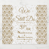 Golden Jubileum gepersonaliseerd Sparkling Wijnetiket (Enkel label)