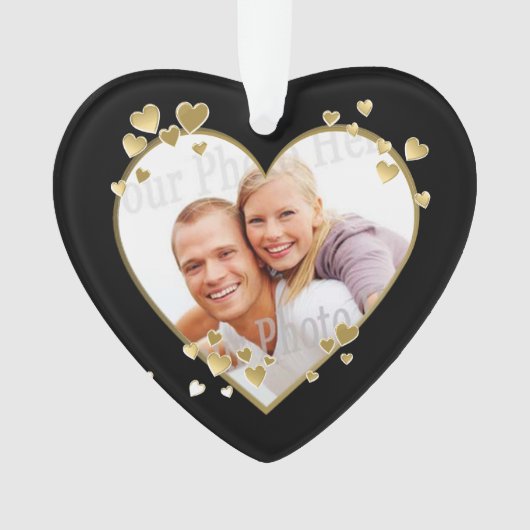 Golden Jubileum Heart Foto Ornament (voorkant)