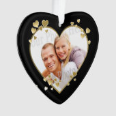 Golden Jubileum Heart Foto Ornament (voorkant)