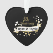 Golden Jubileum Heart Foto Ornament (achterkant)