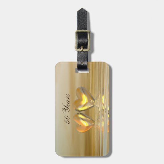 Golden Jubileum Hearts Bagagelabel (Voorkant verticaal)