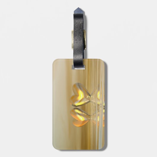 Golden Jubileum Hearts Bagagelabel (Achterkant verticaal)