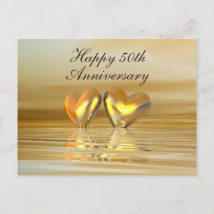 Golden Jubileum Hearts Briefkaart