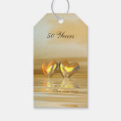 Golden Jubileum Hearts Cadeaulabel (Voorkant)