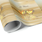 Golden Jubileum Hearts Cadeaupapier (Rol Hoek)