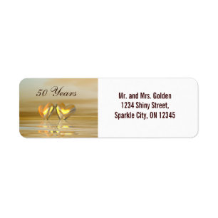 Golden Jubileum Hearts Etiket