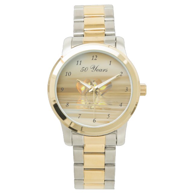 Golden Jubileum Hearts Horloge (Voorkant)