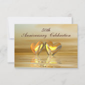 Golden Jubileum Hearts Kaart (Voorkant)