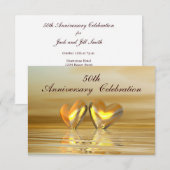 Golden Jubileum Hearts Kaart (Voorkant / Achterkant)