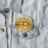 Golden Jubileum Hearts Ronde Button 7,6 Cm (In situ)