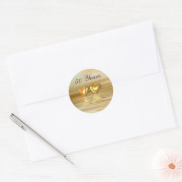 Golden Jubileum Hearts Ronde Sticker
