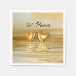 Golden Jubileum Hearts Servetten