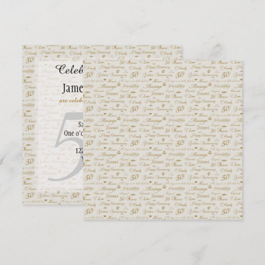 Golden Jubileum Kaart (Voorkant / Achterkant)