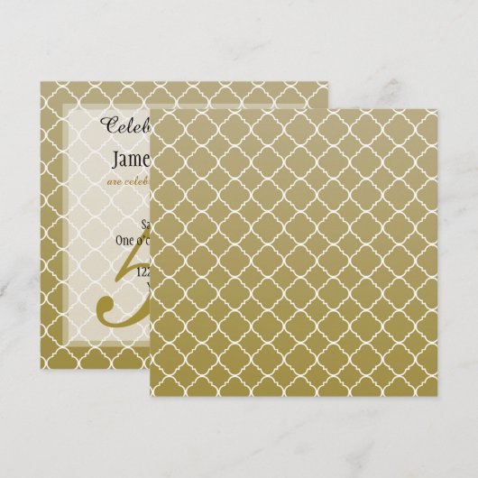 Golden Jubileum Kaart (Voorkant / Achterkant)