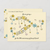 Golden Jubileum Kaart Shower (Voorkant / Achterkant)