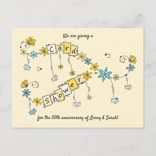 Golden Jubileum Kaart Shower (Voorkant)