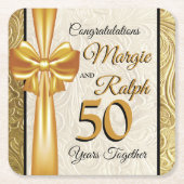 Golden Jubileum Kartonnen Onderzetters (Voorkant)