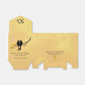 Golden Jubileum Lovebirds Bedankdoosjes (Uitgevouwen)