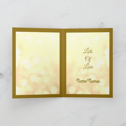 Golden Jubileum mama en papa Wenskaart. Kaart (Binnen)