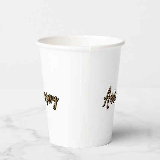 Golden Jubileum Papupups Papieren Bekers (Rechts)