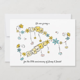 Golden Jubileum Shower by Mail Invitation Kaart