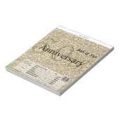 Golden Jubileum Snoep Bar Wrapper Party Favor Notitieblok (Linkerzijde)