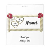 Golden Jubileum Snoep Bar Wrapper Party Favor Notitieblok (Voorkant)