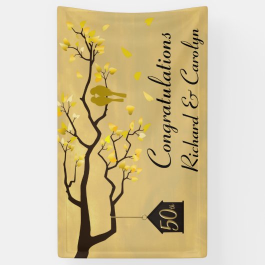 Golden Jubileum Tortelduifjes Banner (Verticaal)
