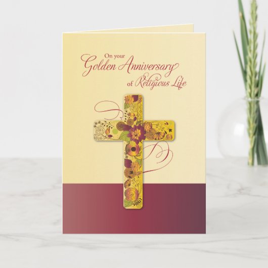 Golden Jubileum van het Religieuze Leven voor het  Kaart (Voorkant)