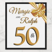 Golden Jubileum Wijn Etiket (Enkel label)