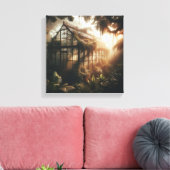 Golden Jungle Glasshouse Reclaimed by Nature Canvas Afdruk (Insitu (Woonkamer))