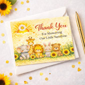 Golden Jungle Sun Appreciation Style Notitiekaartje