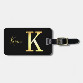 Golden K naam Bagagelabel