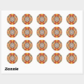 Golden Kaleidoscope Mandala – Sparkling Sticker (Vel)